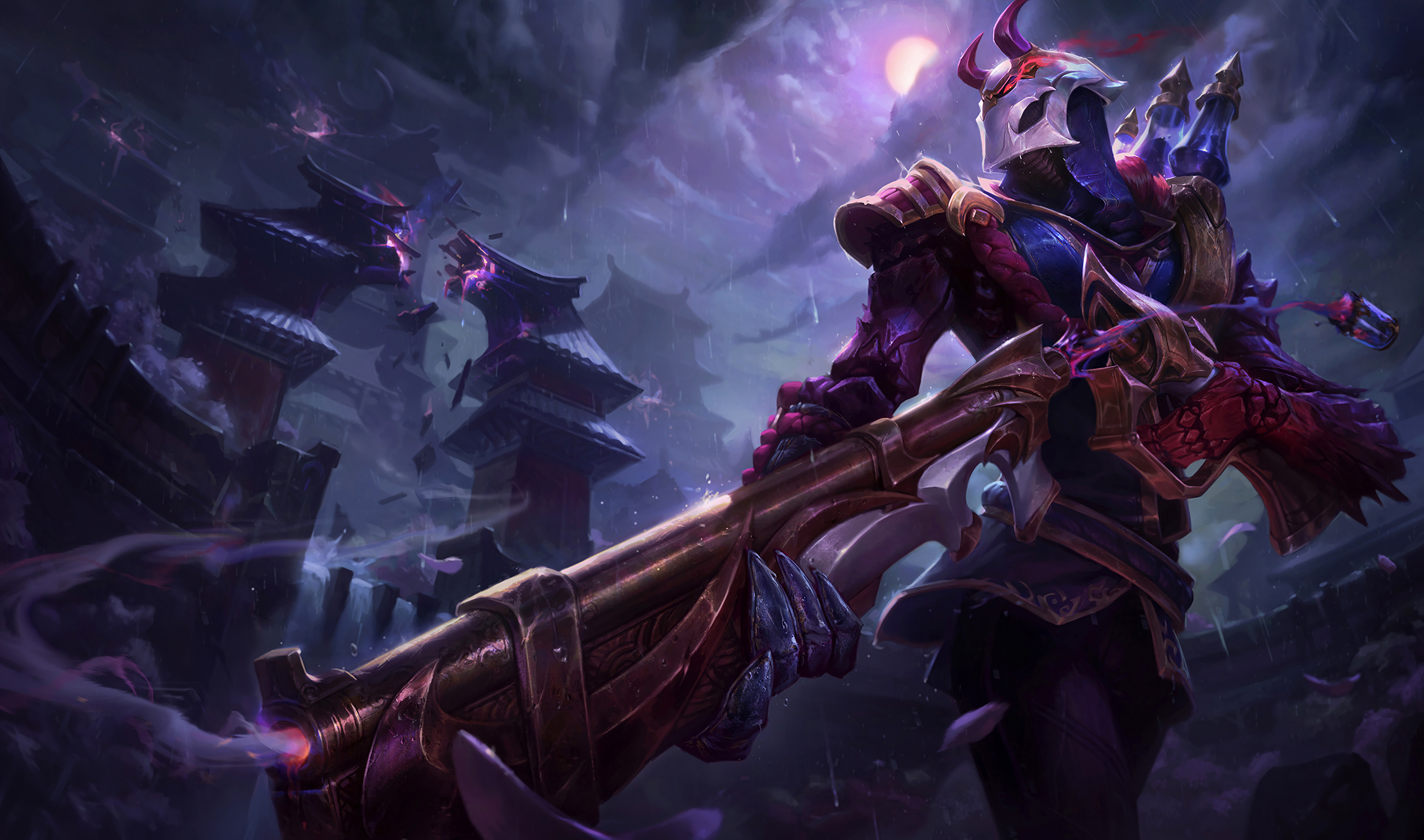 Blood Moon Jhin Splash Art League Of Legends Artwork Wallpaper Lol