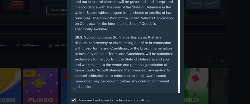 Stake.us Terms